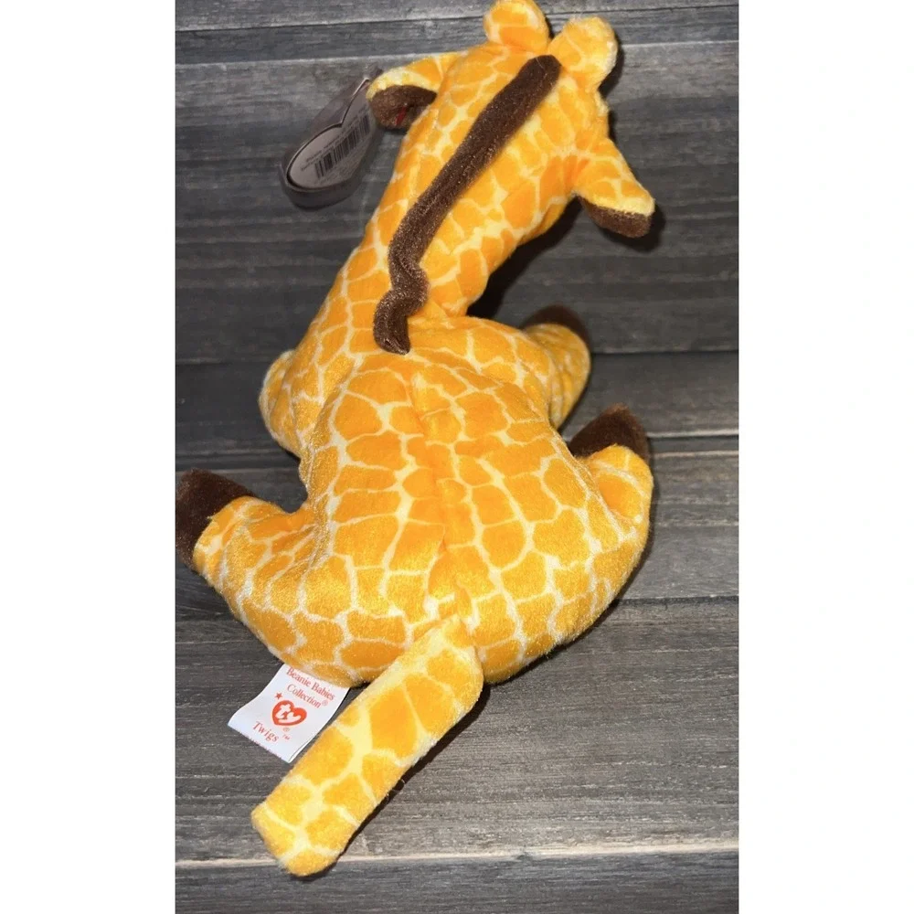 Ty Beanie Baby Twigs the Giraffe Plush Animal 1995 Yellow Orange Spotted Toy